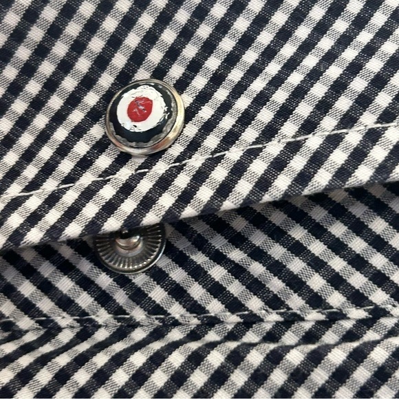 Ben Sherman Checkered Gingham Print Blue Men's Shirt XL 💙 - Picture 6 of 9